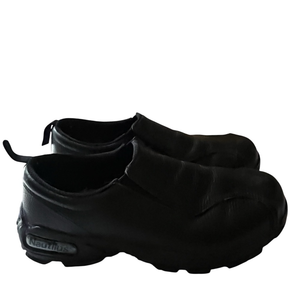 Nautilus Black Leather Safety Steel Toe Shoes Sz 11M